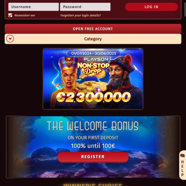 Main Page Login Bonus